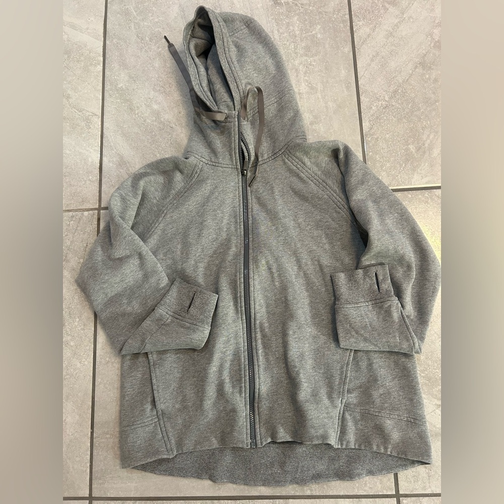 Lululemon Grey hoodie full zip Sweather womens size 12